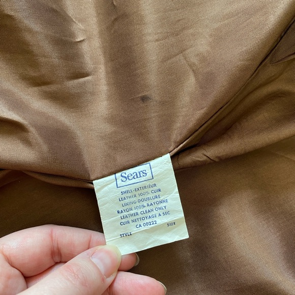 Vintage 70’s Men’s Sears Leather Jacket - Picture 9 of 16